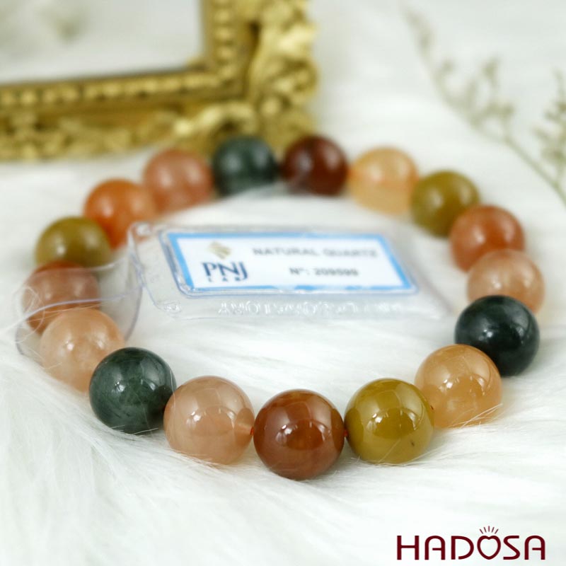 Vòng đá Thạch anh tam tài 12mm