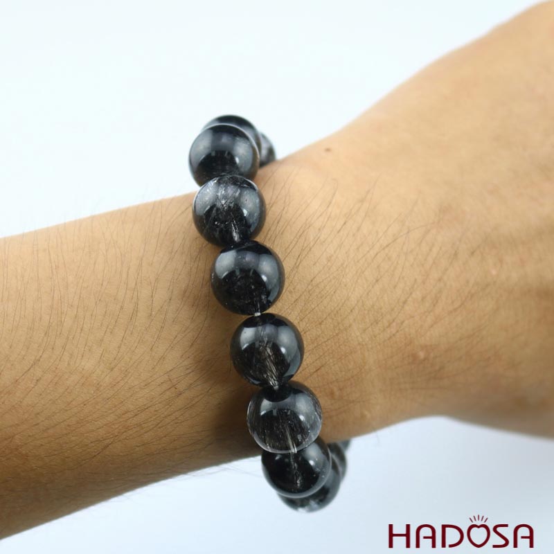 Vòng thạch anh tóc đen 13mm chuẩn 7A