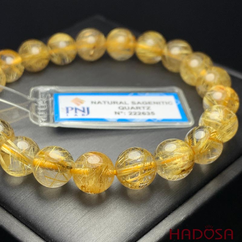 Vòng Thạch Anh tóc vàng 09mm chuẩn 6A+