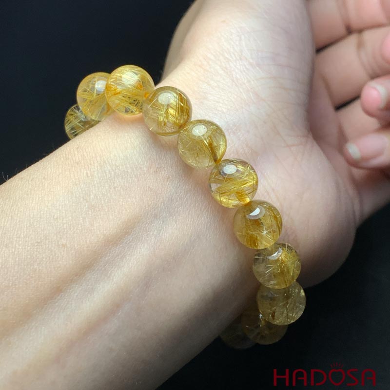 Vòng Thạch Anh tóc vàng 09mm chuẩn 6A+