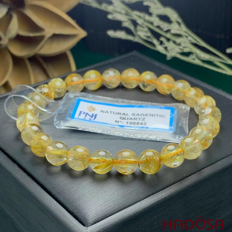 Vòng tay Thạch Anh tóc vàng 07mm 7A