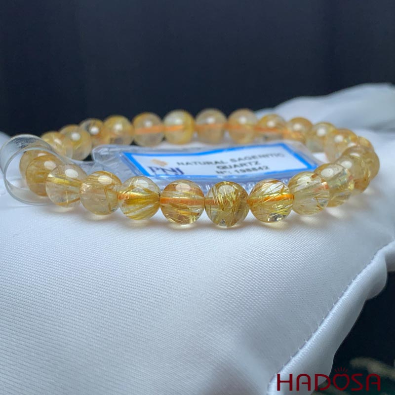 Vòng tay Thạch Anh tóc vàng 07mm 7A