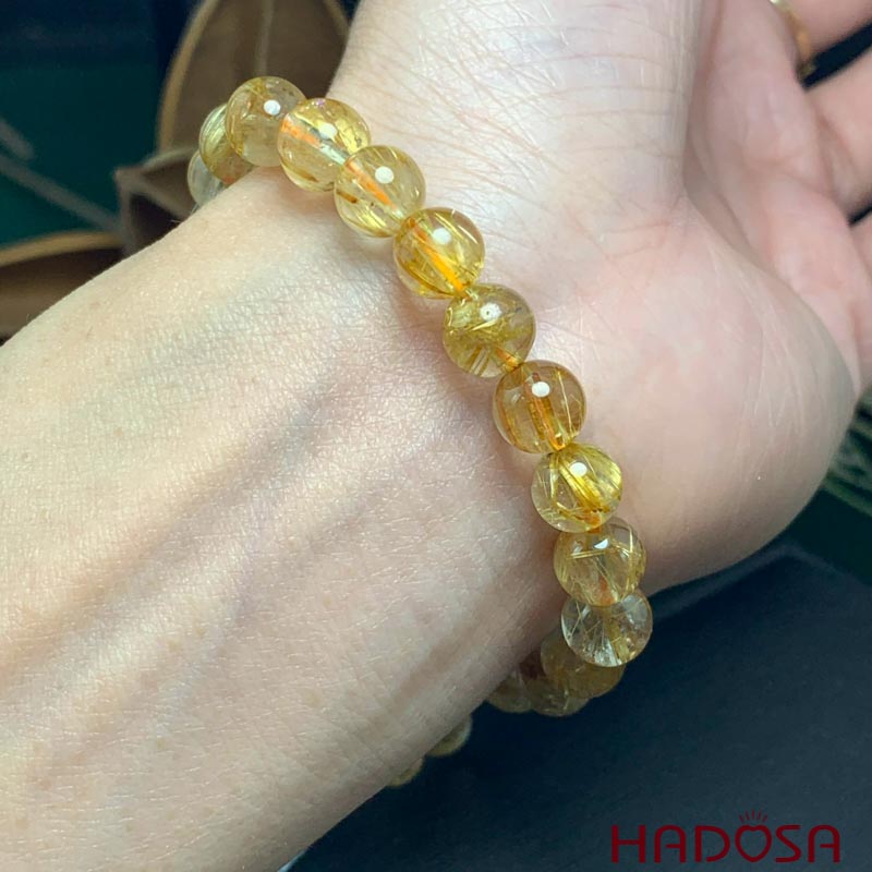 Vòng tay Thạch Anh tóc vàng 07mm 7A
