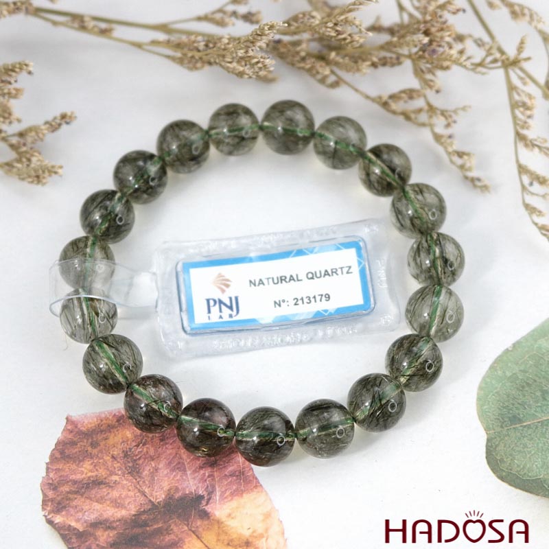 Vòng Thạch Anh Tóc Xanh 10mm 5A