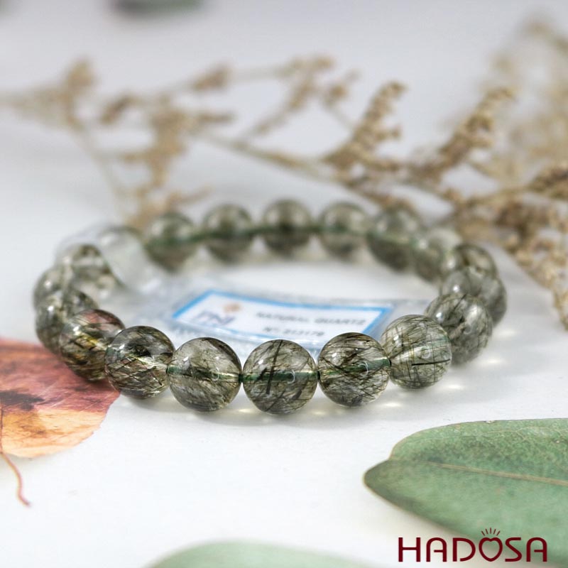 Vòng Thạch Anh Tóc Xanh 10mm 5A