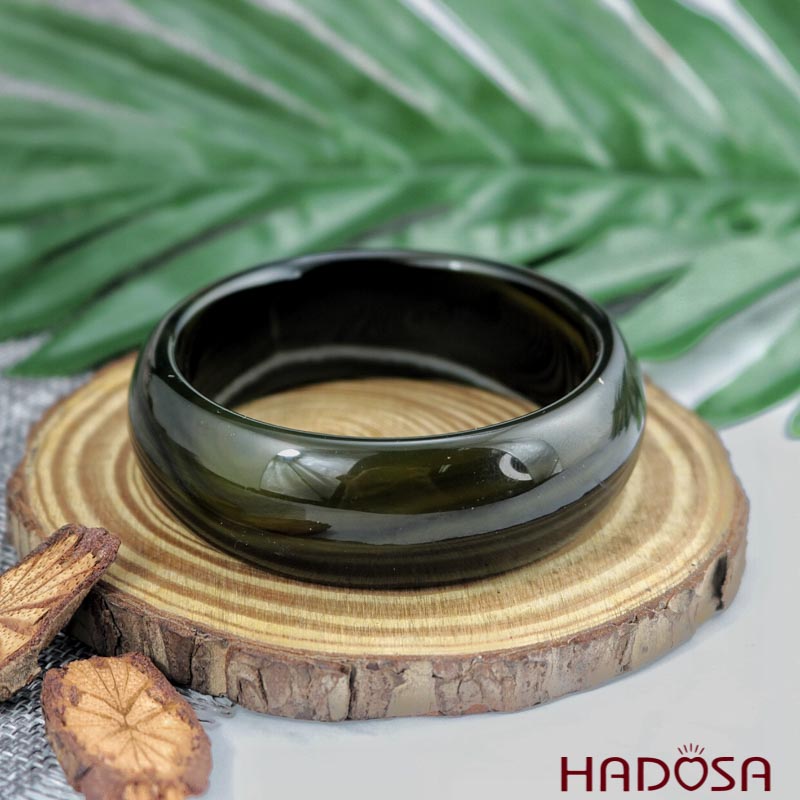 Vòng kiềng Mã Não xanh size 60x23mm cao cấp