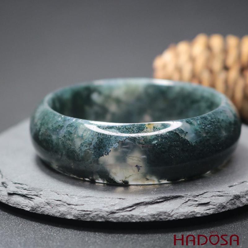 Vòng kiềng Mã Não Xanh Rêu ni 52