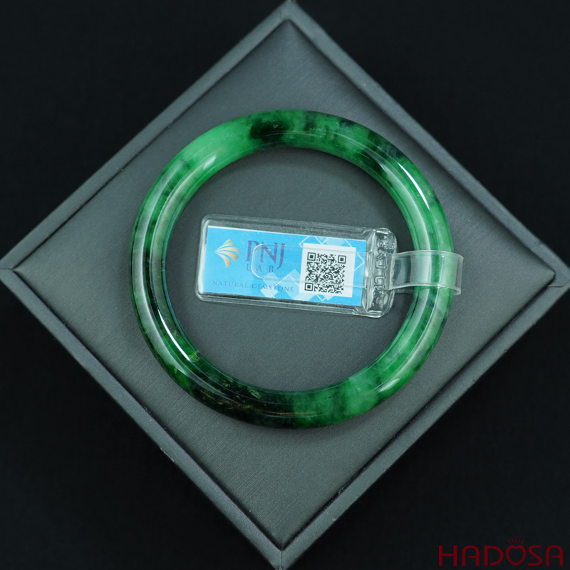Vòng Ngọc Cẩm Thạch bản tròn xanh tươi ni 52