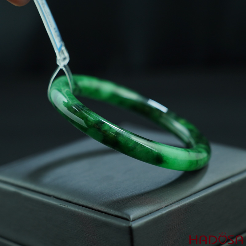 Vòng Ngọc Cẩm Thạch bản tròn xanh tươi ni 52