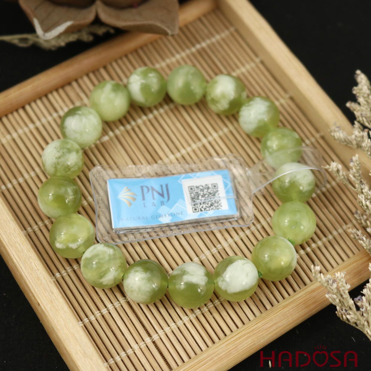 Vòng tay ngọc Serpentine 12mm