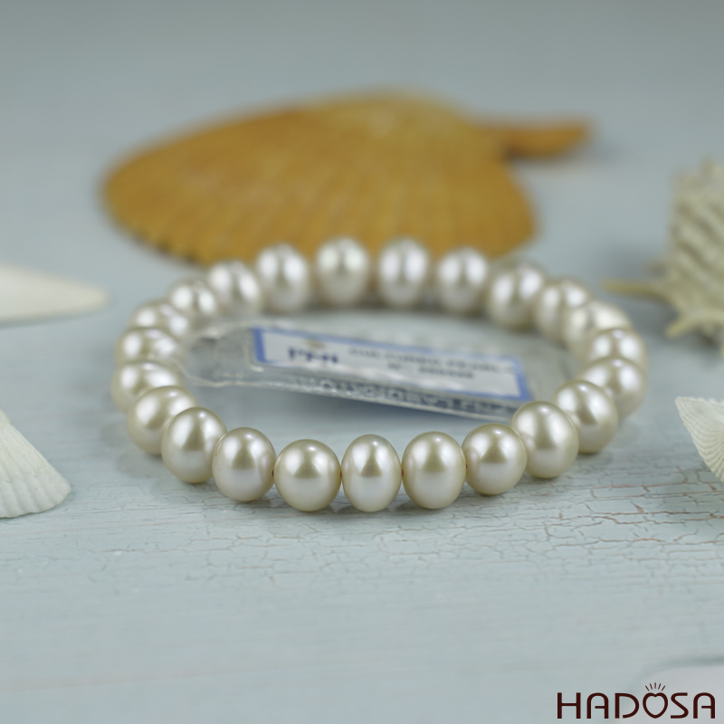 Vòng tay Ngọc trai hồng 8-9mm chuẩn 4A