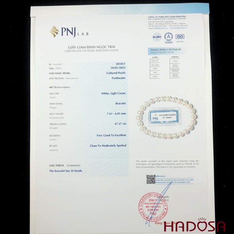 Vòng tay Ngọc trai 7mm