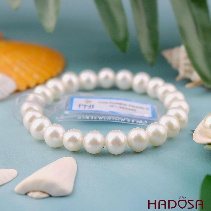 Vòng tay Ngọc trai trắng 9mm