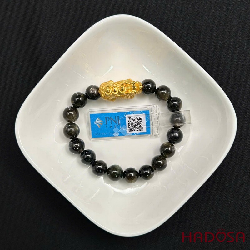 Vòng đá Sapphire ánh titan cao cấp 9mm chuẩn 5A