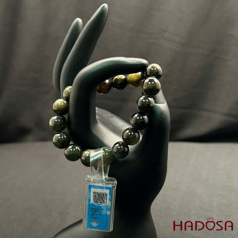 Vòng đá Sapphire ánh titan cao cấp 10.5mm chuẩn 5A