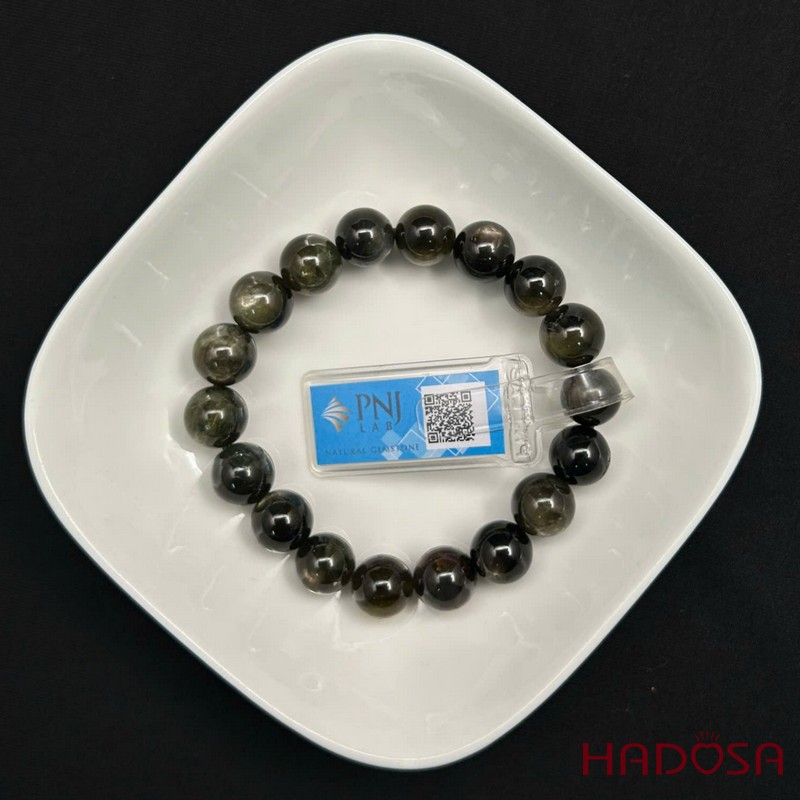 Vòng đá Sapphire ánh titan cao cấp 10.5mm chuẩn 5A