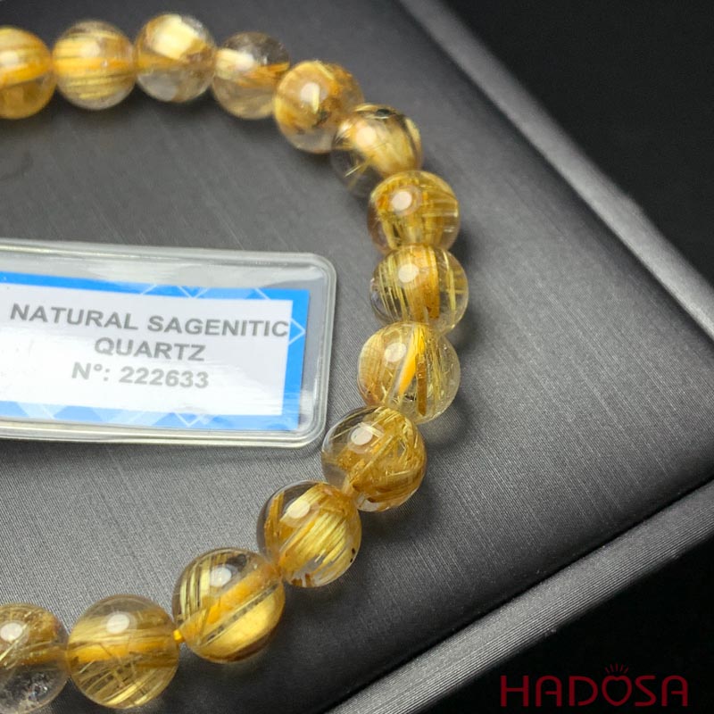 Vòng Thạch anh tóc vàng 07mm chuẩn 6A+