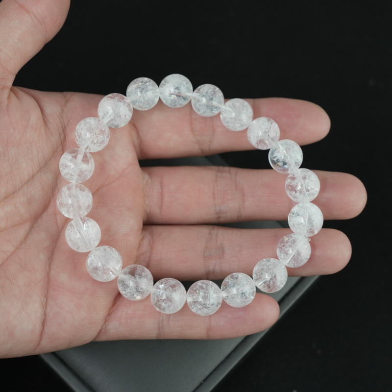 Vòng tay thạch anh trắng 10mm chuẩn 5A