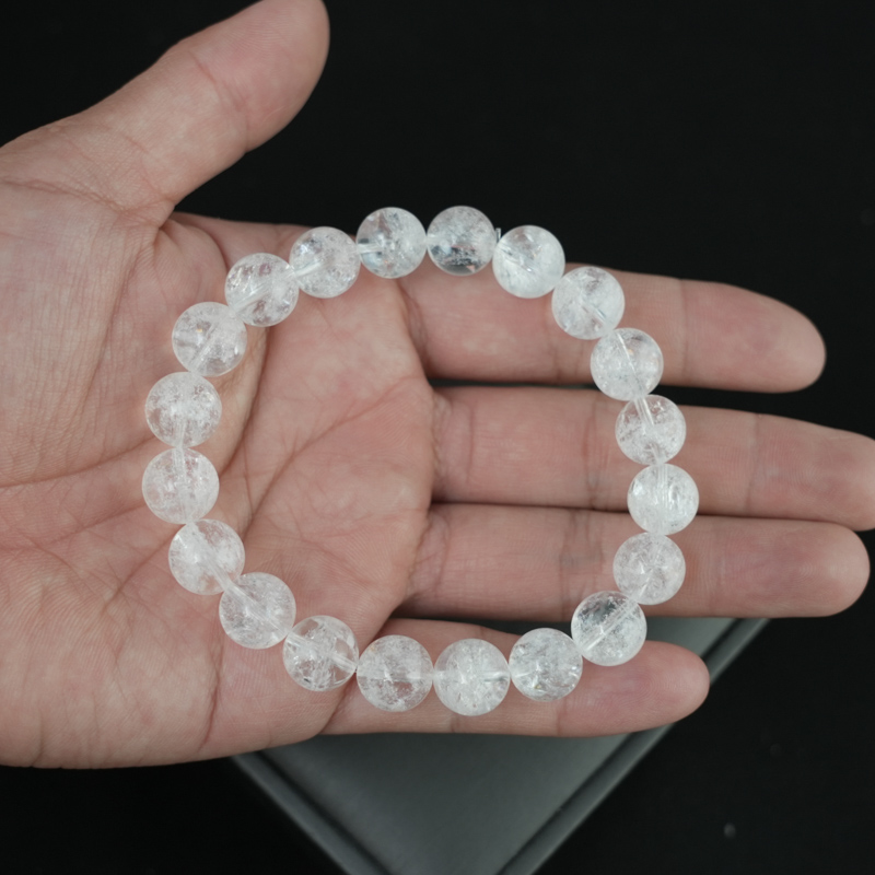Vòng tay thạch anh trắng 10mm chuẩn 5A