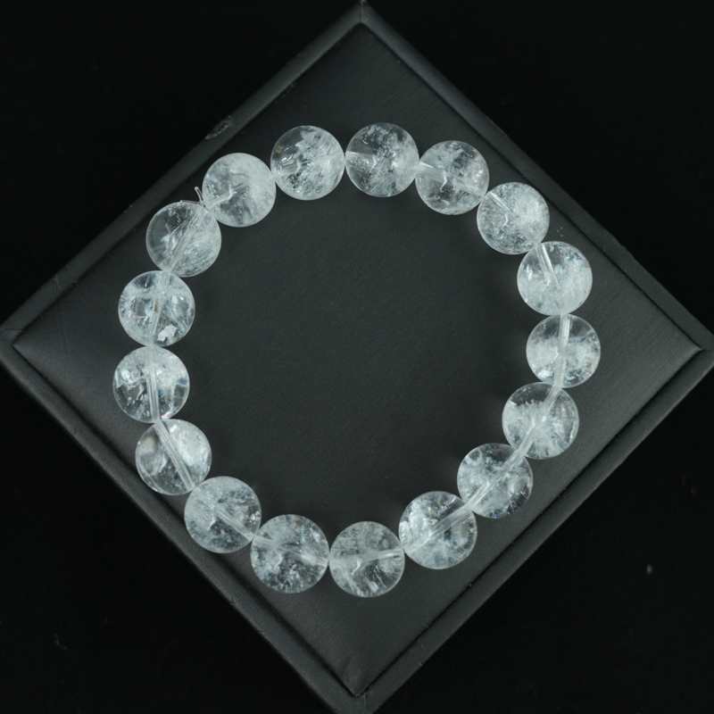 Vòng tay thạch anh trắng 12mm chuẩn 5A