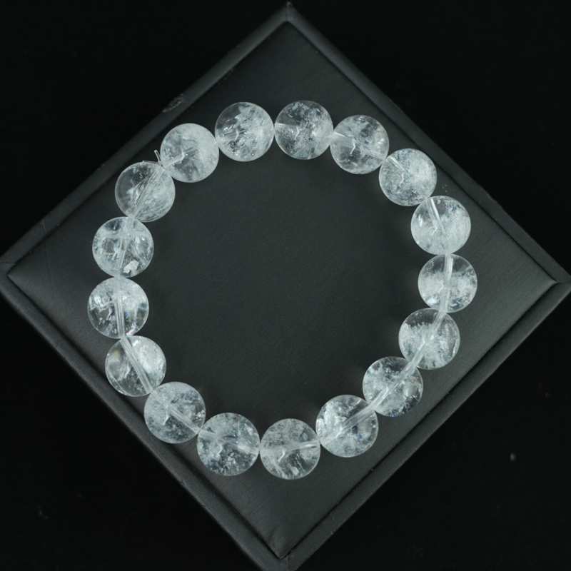 Vòng tay thạch anh trắng 12mm chuẩn 5A