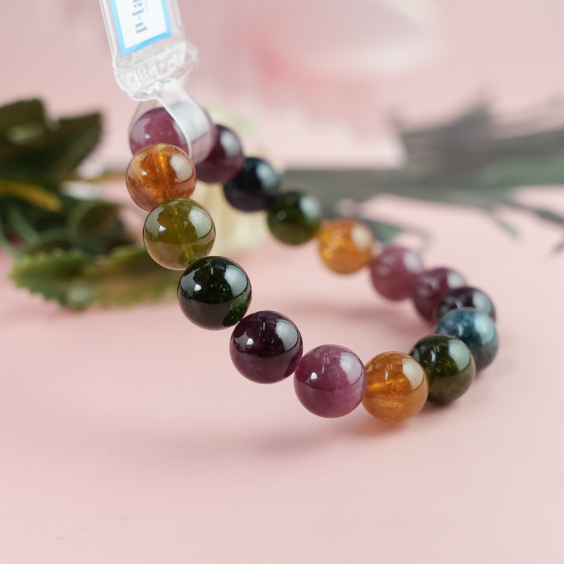 Vòng tay Tourmaline Hồng Lục Bảo 12mm chuẩn 6A