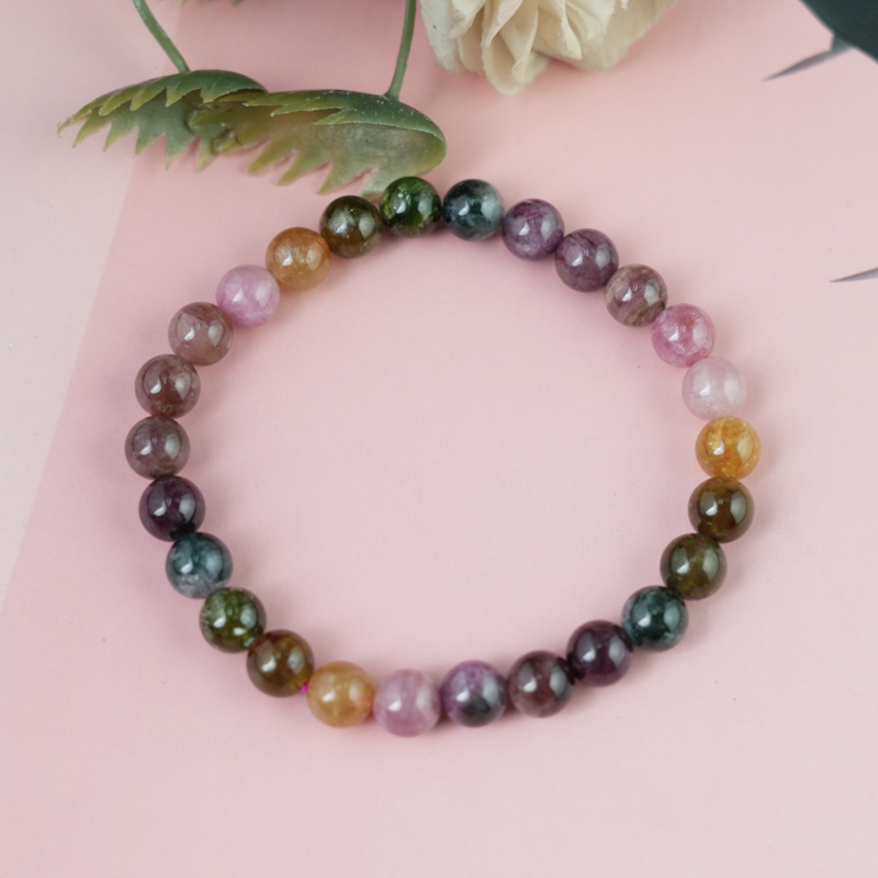 Vòng tay Tourmaline Hồng Lục Bảo 7mm chuẩn 3A