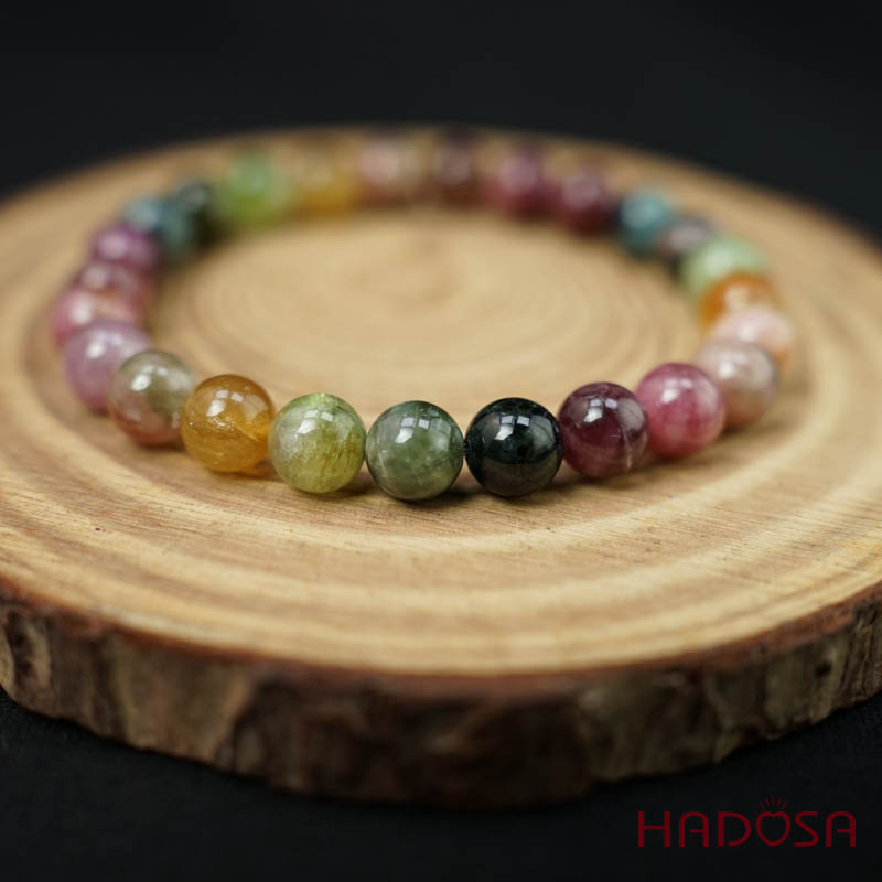 Vòng tay Tourmaline Hồng Lục Bảo 7mm chuẩn 5A