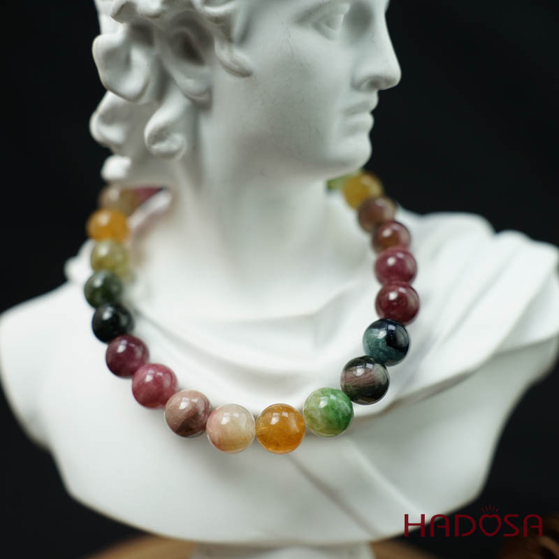 Vòng tay Tourmaline Hồng Lục Bảo 7mm chuẩn 5A