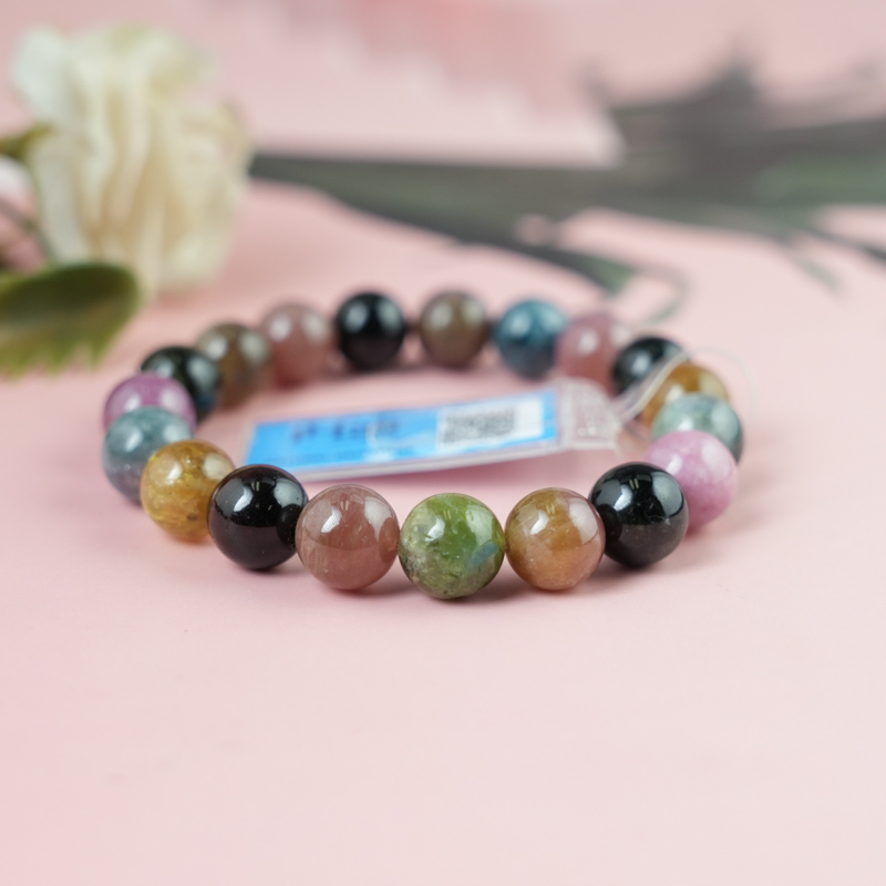 Vòng tay Tourmaline Hồng Lục Bảo 10mm chuẩn 4A