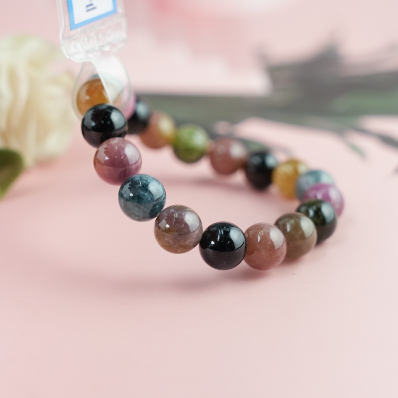 Vòng tay Tourmaline Hồng Lục Bảo 10mm chuẩn 4A