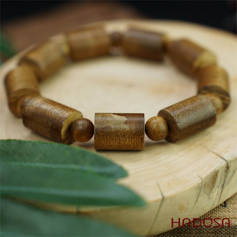 Vòng tay Trầm Tốc hạt lu thống 12x16mm