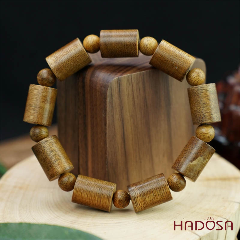 Vòng tay Trầm Tốc hạt lu thống 12x16mm