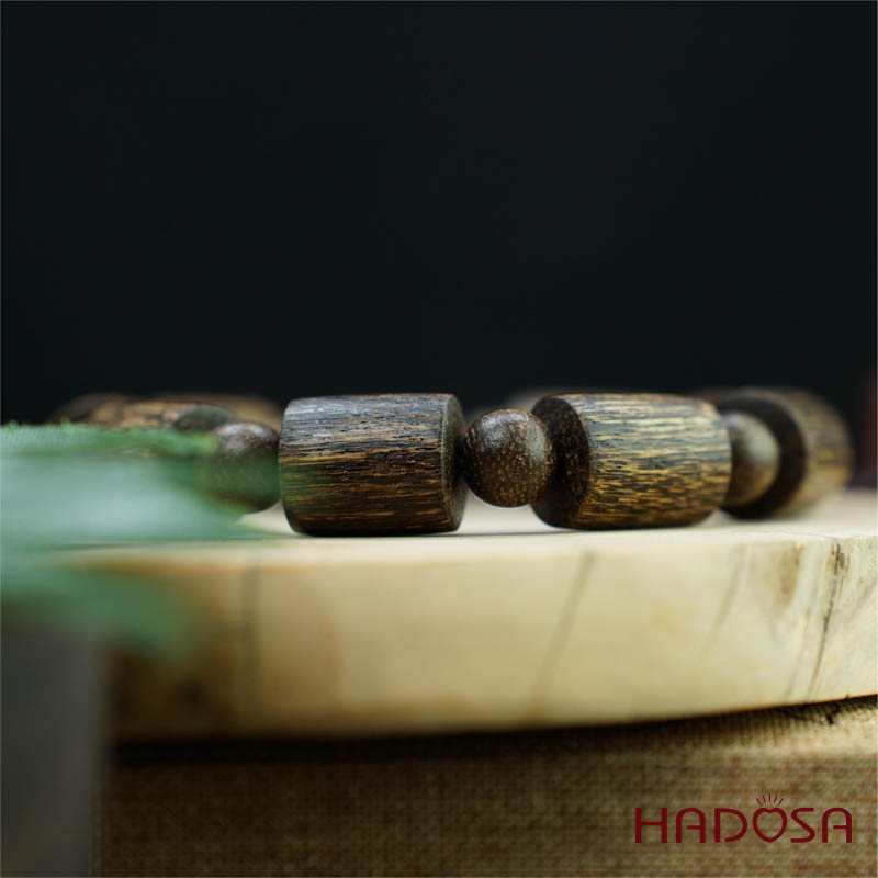 Vòng tay Trầm Hương hạt trụ cd 12x16mm