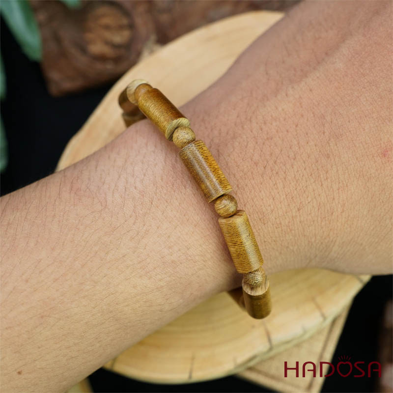 Vòng tay Trầm Tốc hạt lu thống 8x16mm