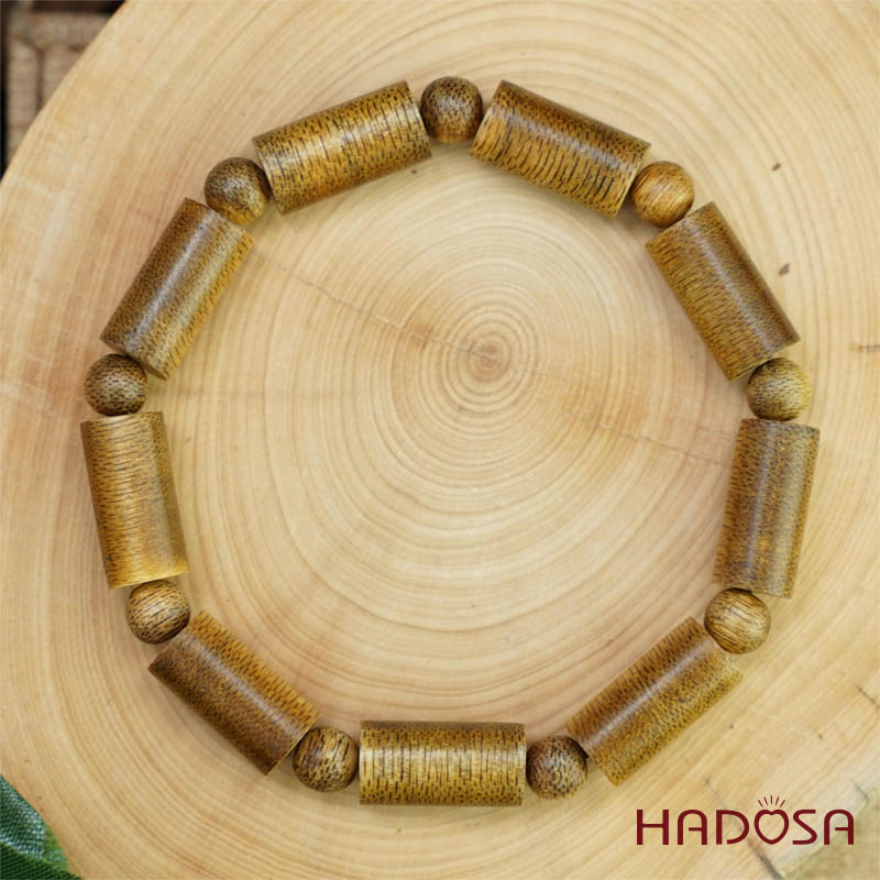 Vòng tay Trầm Tốc hạt lu thống 8x16mm