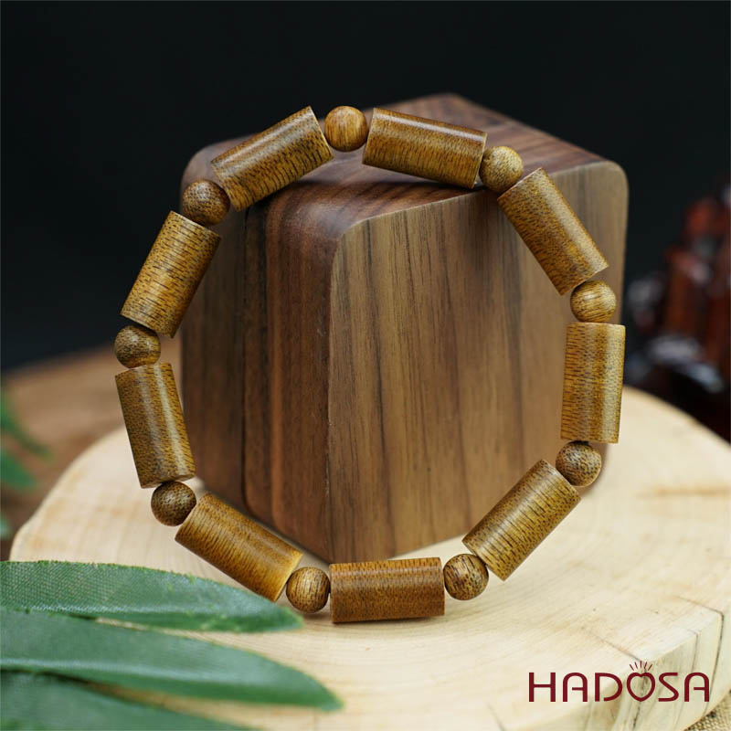 Vòng tay Trầm Tốc hạt lu thống 8x16mm