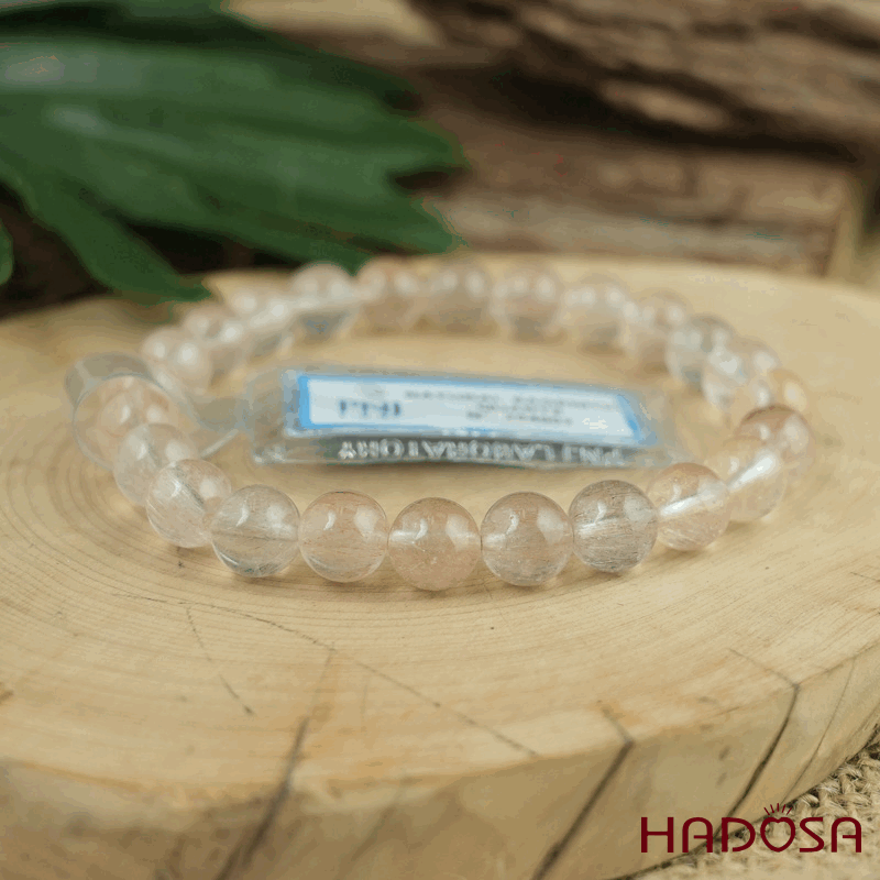 Vòng thạch anh tóc hỗn hợp 8mm