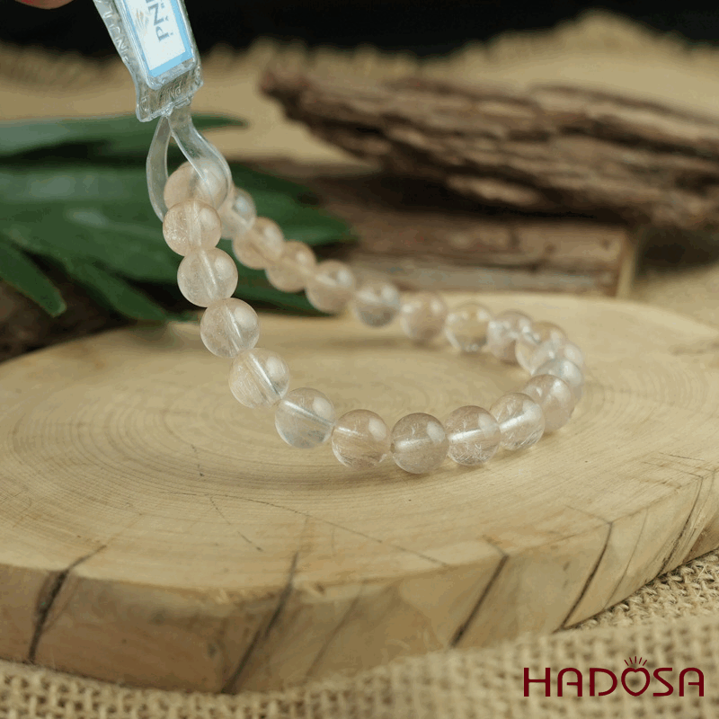 Vòng thạch anh tóc hỗn hợp 8mm