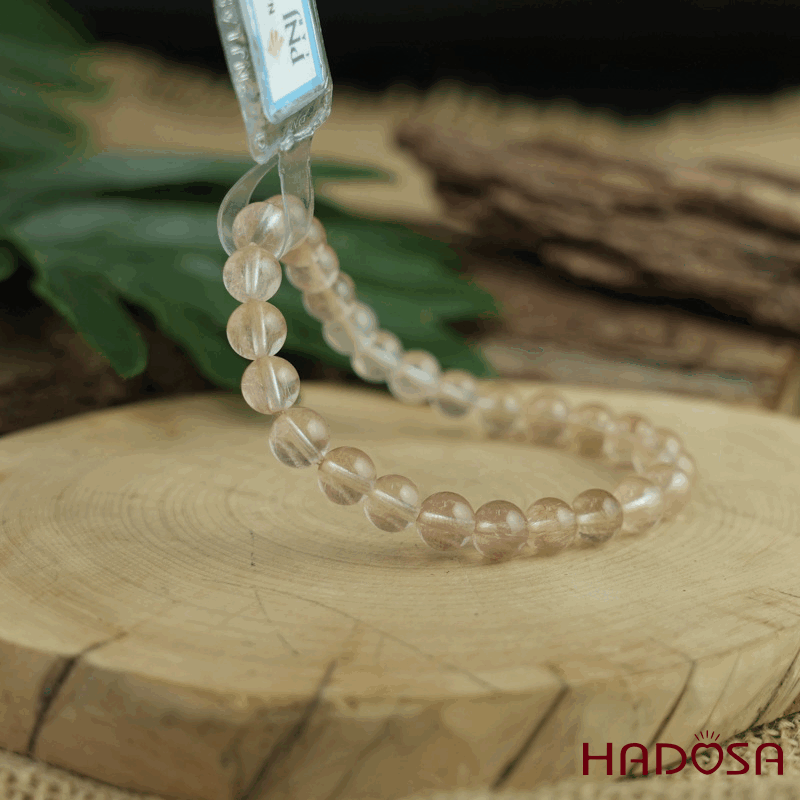 Vòng thạch anh tóc hỗn hợp 7mm