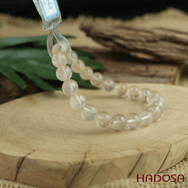 Vòng thạch anh tóc hỗn hợp 8mm