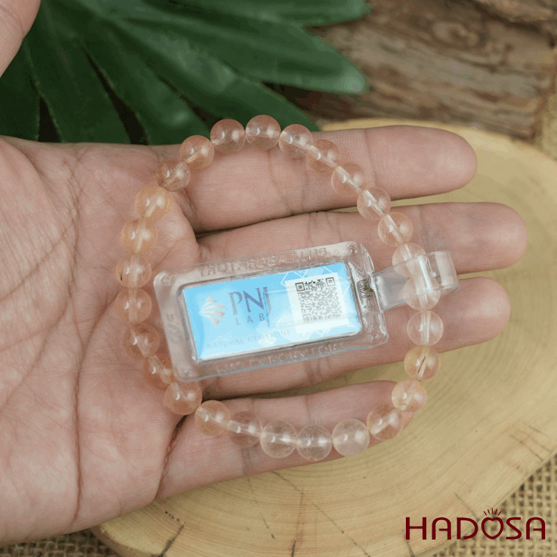 Vòng thạch anh tóc hỗn hợp 7mm