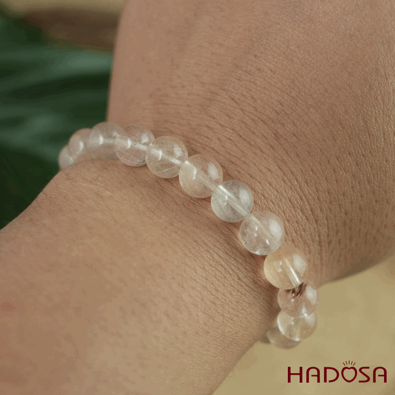 Vòng thạch anh tóc hỗn hợp 8mm