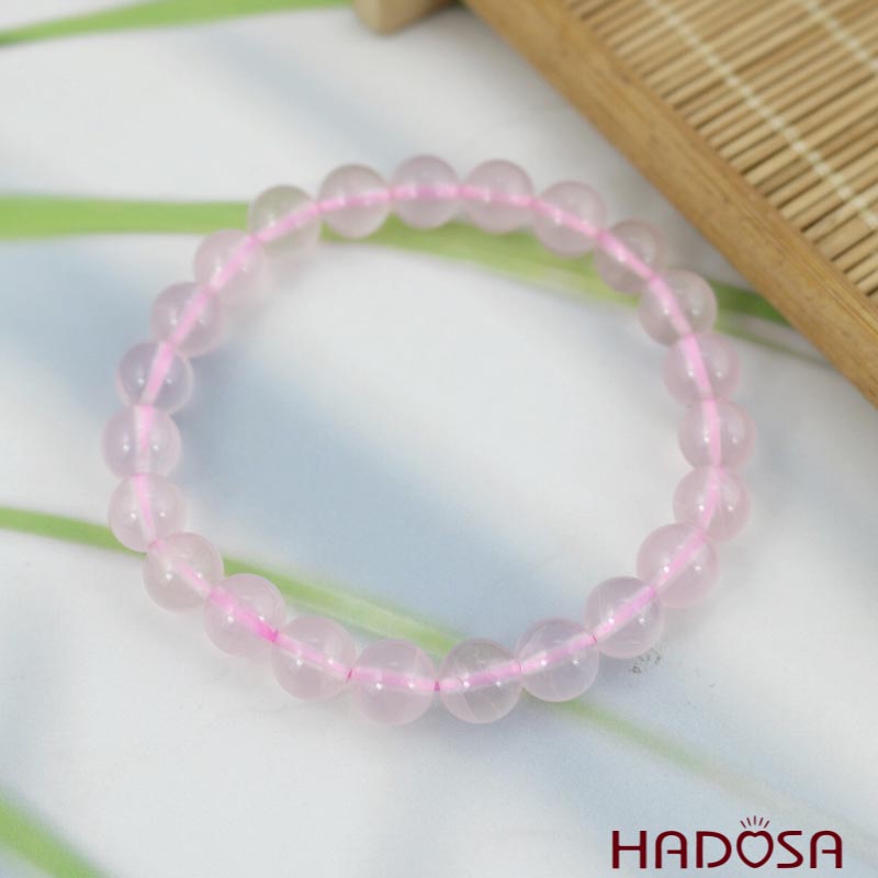 Vòng tay Thạch anh hồng sao 8mm 6A