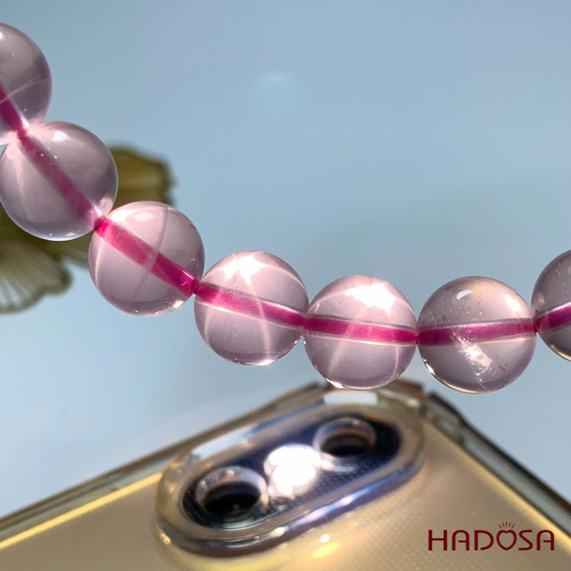 Vòng Thạch anh hồng sao 9mm 6A