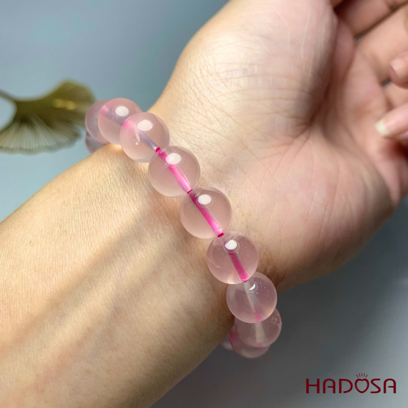 Vòng Thạch anh hồng sao 9mm 6A