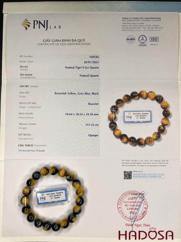 Vòng Thạch Anh Mắt Hổ Xanh Vàng 10mm cao cấp chuẩn 6A