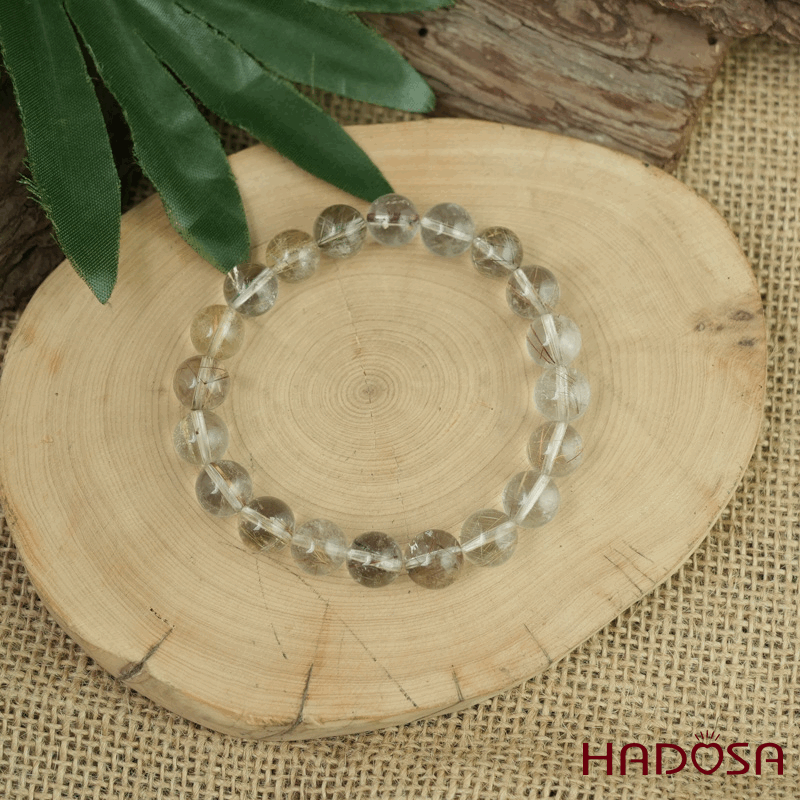 Vòng Thạch anh tóc trắng 9mm chuẩn 2A