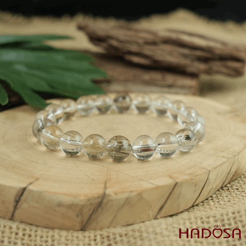 Vòng Thạch anh tóc trắng 9mm chuẩn 2A