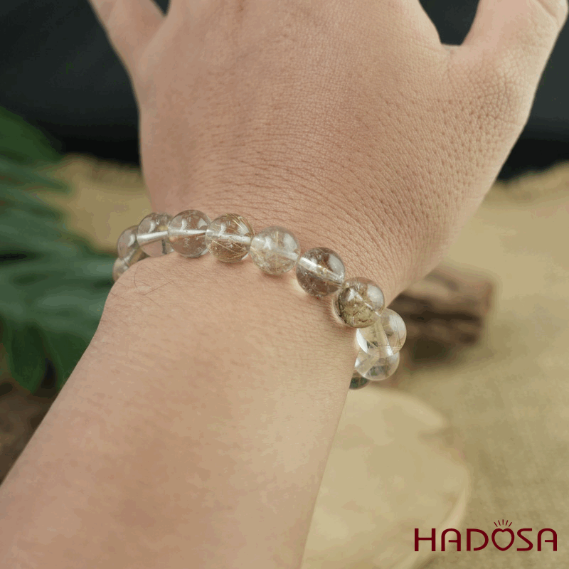 Vòng Thạch anh tóc trắng 9mm chuẩn 2A